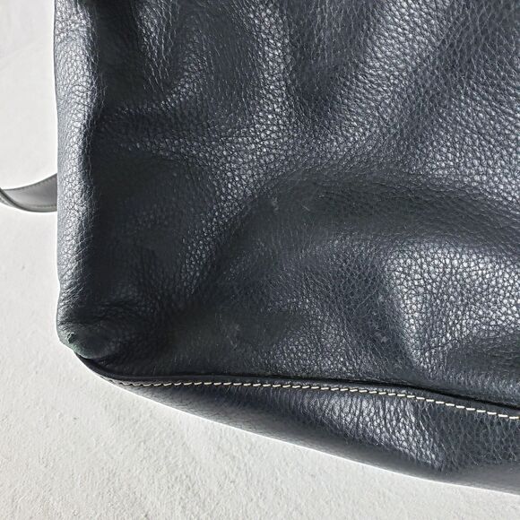 Osgoode Marley Slouchy Messenger Bag Leather Crossbody Black Timeless Minimalist - Picture 7 of 12